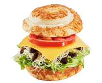 苜蓿芽蔬菜起司蝸牛堡