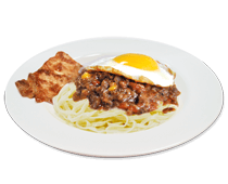 黑胡椒肉醬里肌鐵板麵