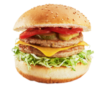 雙層豬肉起司漢堡